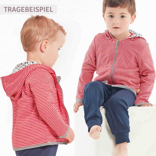 Wendejacke Kapuze Ringel