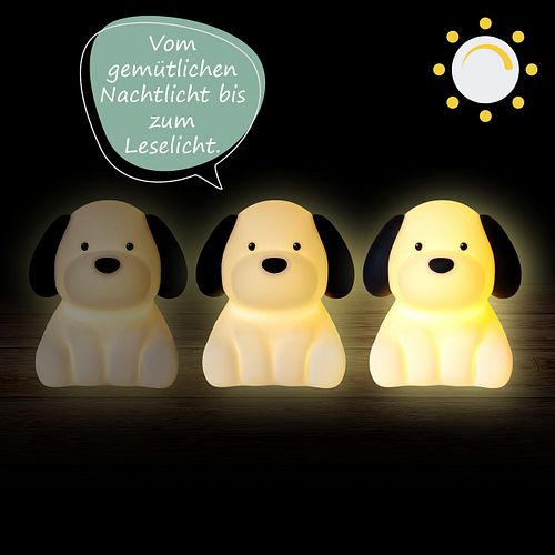 Hunde Nachtlicht für Kinder, dimmbar, warmweiß und bunt