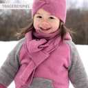 Vorschaubild Kinder Schal Wolle Seide dunkles anthrazit