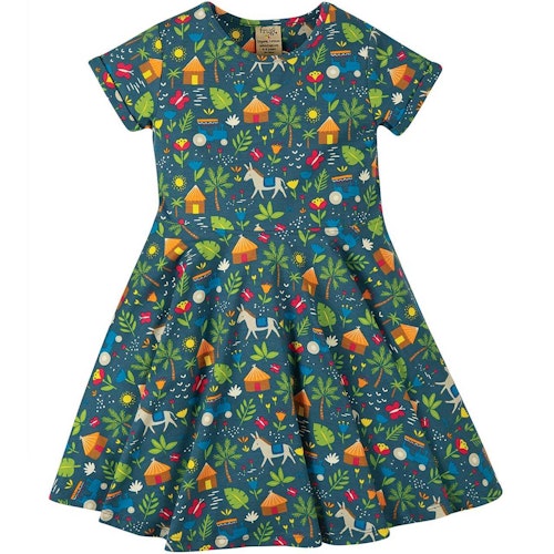 Flatter Sommerkleid Regenbogen