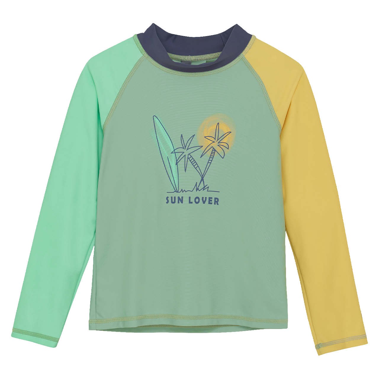 Langarm Badeshirt Colorblock