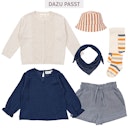 Vorschaubild Großes Dreiecktuch Musselin navy