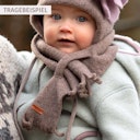 Vorschaubild Steckschal Wolle 70 cm ca. 1-3 Jahre dunkelbeige