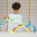 Vorschaubild Neongrün Regenbogen Grimms 10 teilig - 27,4 cm