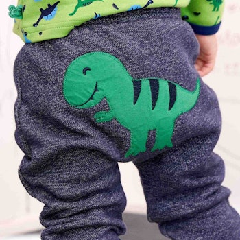 Sweathose Dino Applikation hinten navy meliert