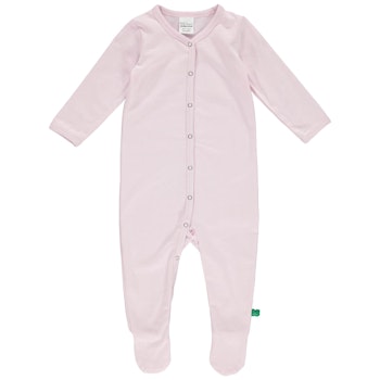 Strampler langarm mit Fuß rosa
