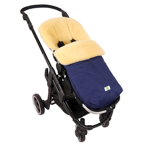 Natura Kinderwagenfußsack Lammfell marine