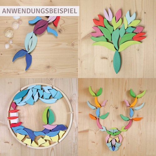 Legespiel Mandala rund ab 5 Jahren, 73 Bauklötze
