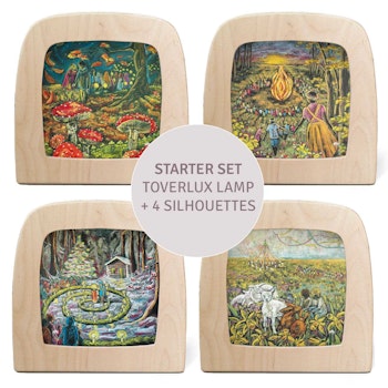 Lampen Starter-Set Kapitein Kalk Lampe mit 4 Silhouetten