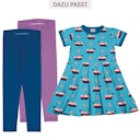 Vorschaubild Flatterkleid kurzarm mit Alloverprint 