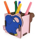 Vorschaubild Stiftehalter Die Maus – Holz Stiftebox Elefant mit Stecksystem