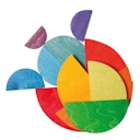 Vorschaubild Halbkreis Platten Regenbogen Set, 11-teilig