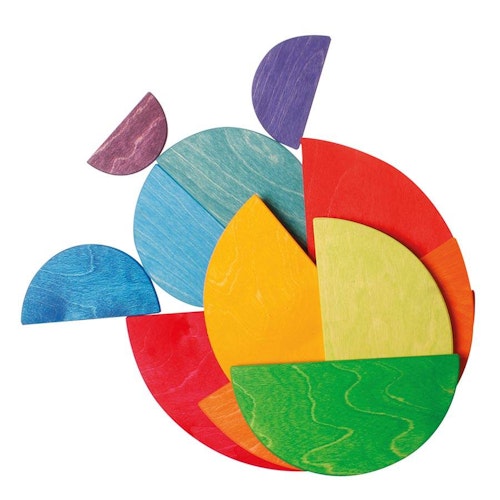 Halbkreis Platten Regenbogen Set, 11-teilig