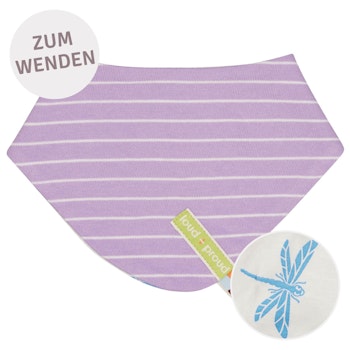 Wende-Dreiecktuch Streifen flieder