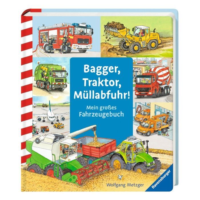 Bagger, Traktor, Müllabfuhr - Fahrzeug Bilderbuch