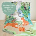 Vorschaubild Tiger klein lauernd Holzfigur 4 cm