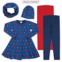 Vorschaubild Langarm Flatterkleid