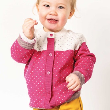 Strickjacke Cardigan creme langarm