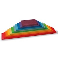 Grimm's Bauplatten Set Regenbogen, 11-teilig