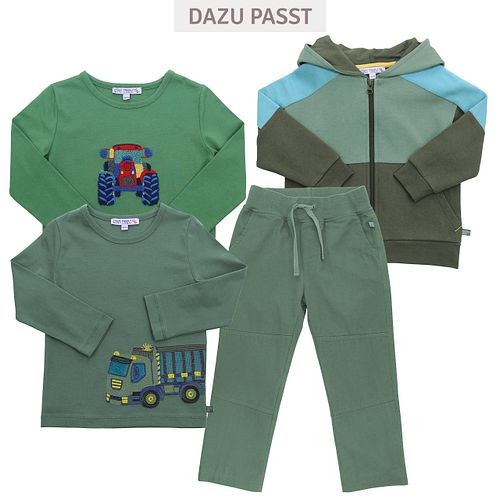Sweatjacke Colourblock grün