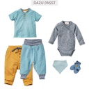 Vorschaubild Leichtes Henley T-Shirt Ringel