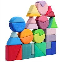 Bauspiel Dreieck Viereck Kreis, 30-tlg.