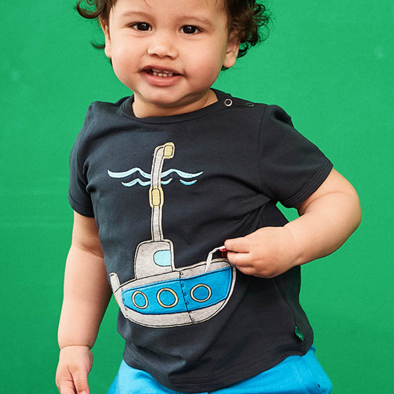 Kurzarm T-Shirt Tiergesicht