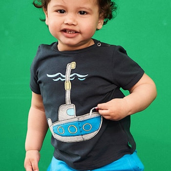 Kurzarm T-Shirt U-Boot navy