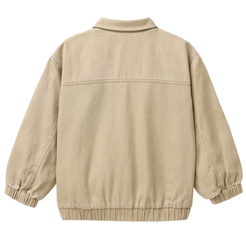 Gefütterte Twill-Jacke taupe