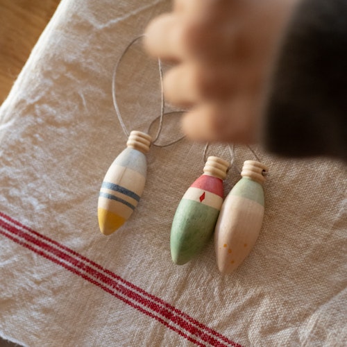 Holz Ornamente Weihnachtsbaumschmuck Winter Sparkles