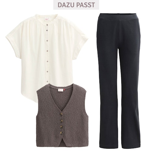 Damen Strick-Weste braun