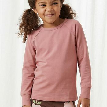 Weiches Raglan Langarmshirt rosa