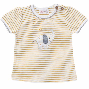 Mädchen T-Shirt Ringel Elefant senfgelb