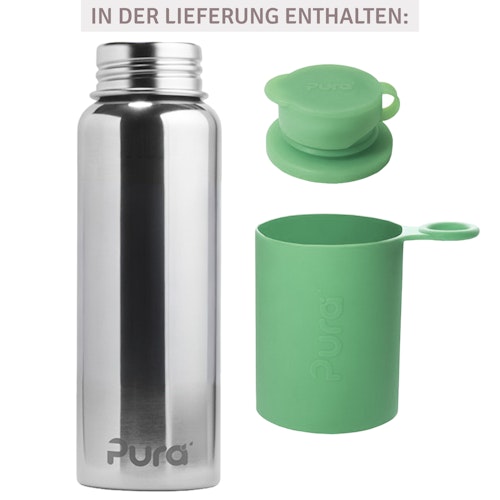 Grosse Pura Edelstahl Trinkflasche 800 ml blau