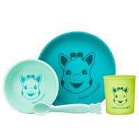 Kindergeschirr 4er-Set – Blau/Grün
