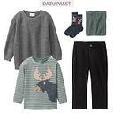 Vorschaubild Merino Strick Pullover silbergrau melange 98/104