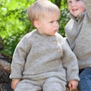 Vorschaubild Woll Fleece Pullover Holzknöpfe