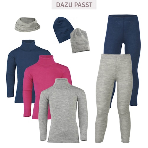 Wolle Seide Kinder Rollkragen Shirt langarm