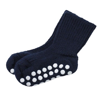 Stoppersocken aus Schurwolle- schadstofffrei & atmungsaktiv marine