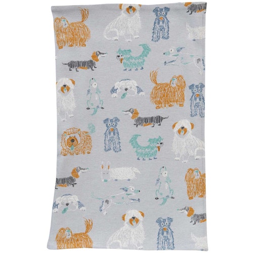 Wende Schlauchschal Unterwasserwelt + Hunde blau 29x25cm