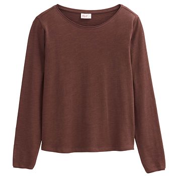 Damen Langarmshirt kastanien-braun