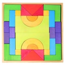 Vorschaubild Großer Grundbaukasten 1 mit 30 Bauklötzen und Holzrahmen (44,5x44,5 cm)