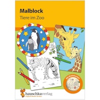 Malblock für Kinder ab 5 Jahre Zoo