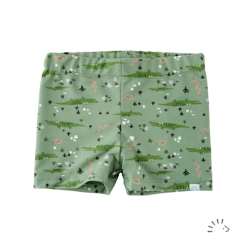 Kurze Badehose Krokodile grün