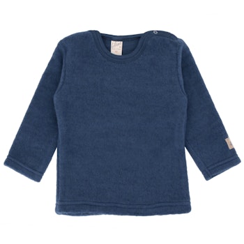 Pullover Wollplüsch marine