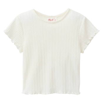 Edles Ajour T-Shirt weiß