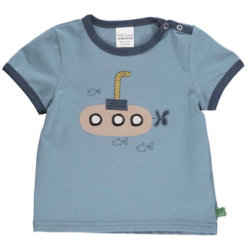 Kurzarm T-Shirt U-Boot rauchblau