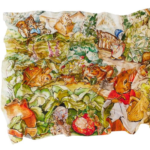Riesiges Spieltuch Seide Beatrix Potter Peter Hase 137x274