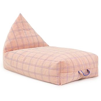 Samt Sitzsack für Kinder rosa-lila - 119 x 52 x 70 cm