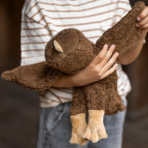 Kuscheltier Waldeule klein mit Traubenkern Wärmekissen